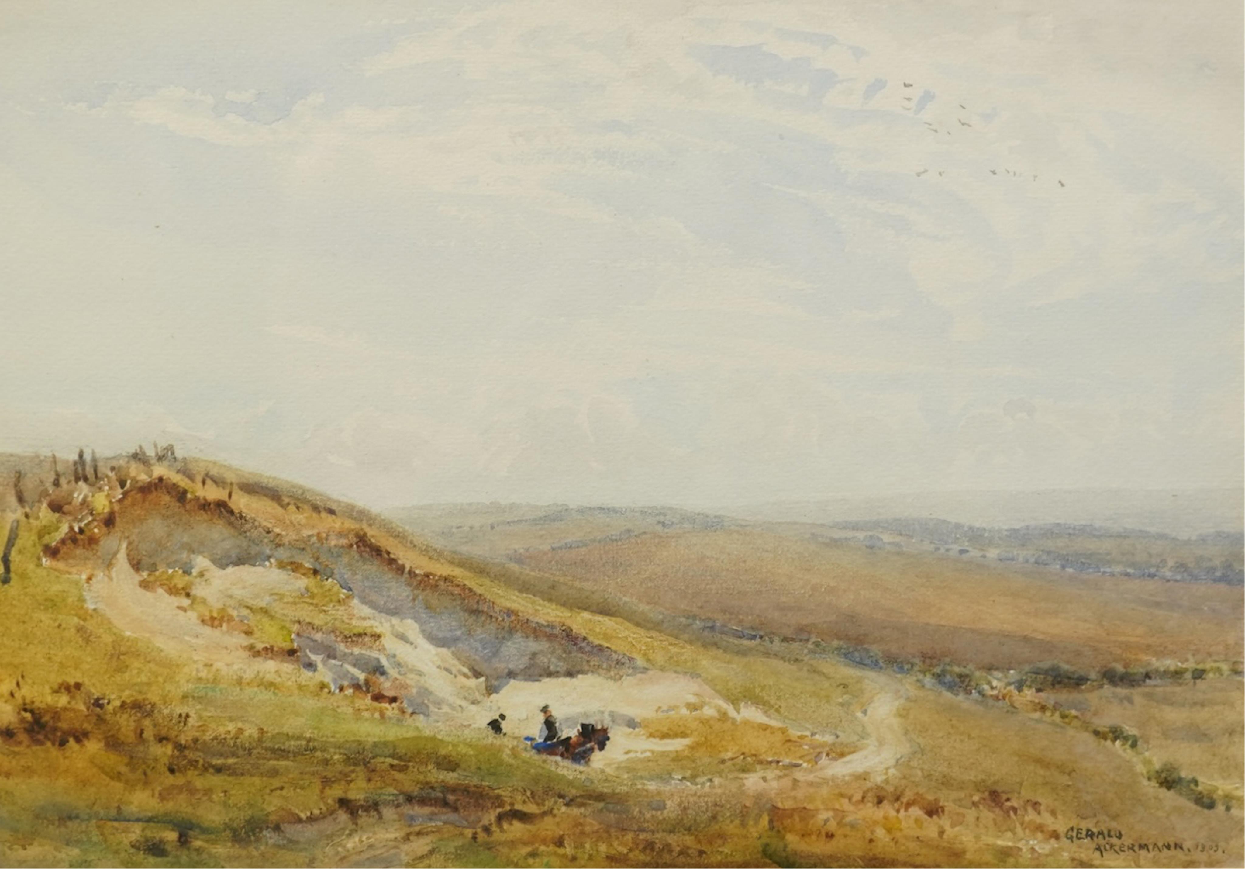 Gerald Ackermann (1876-1960), Chalk Pit in the Downs, Corfe